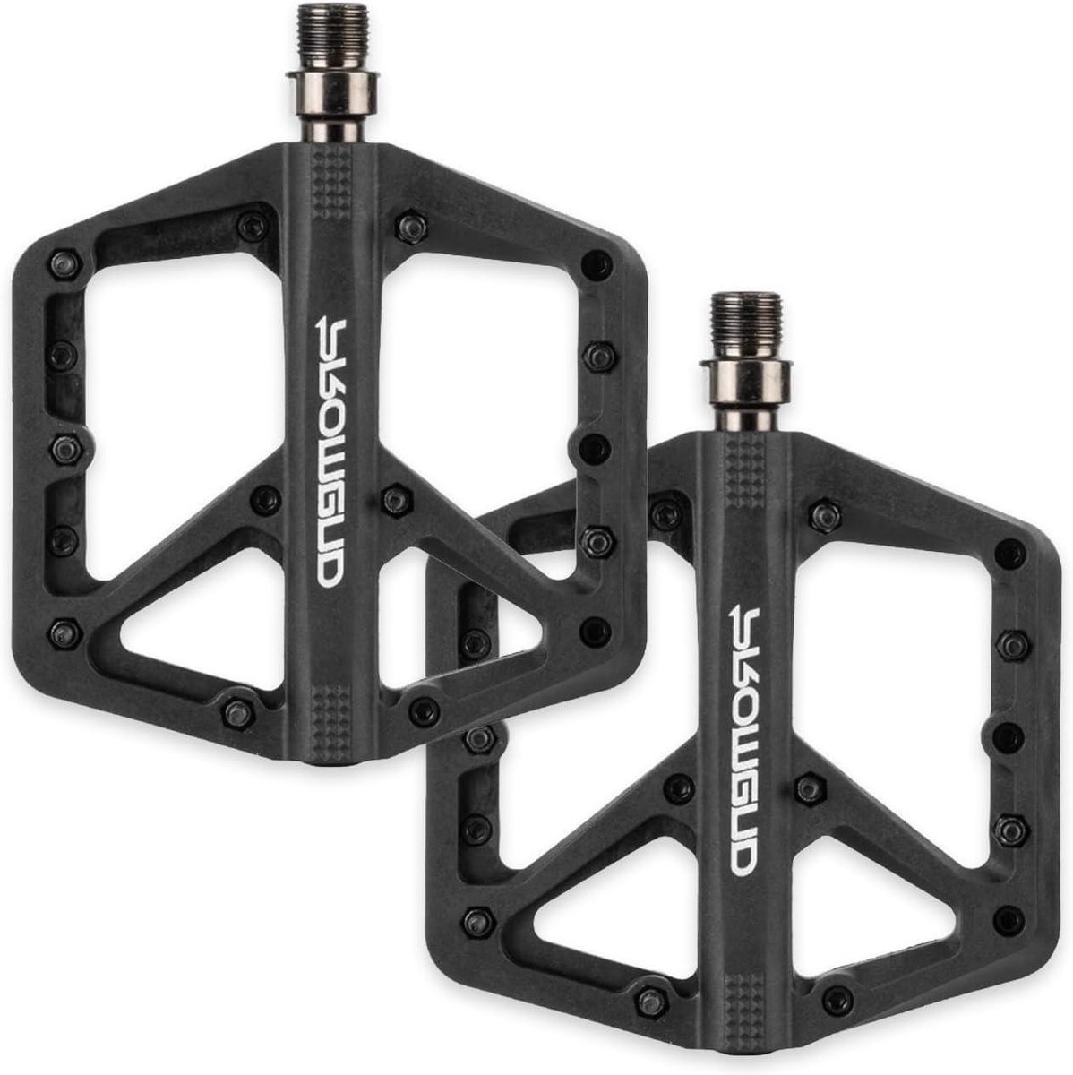 Mountainbike pedalen - Nylon platform pedalen - Fietsen op ruw terrein - Verbeterde grip met pinnen