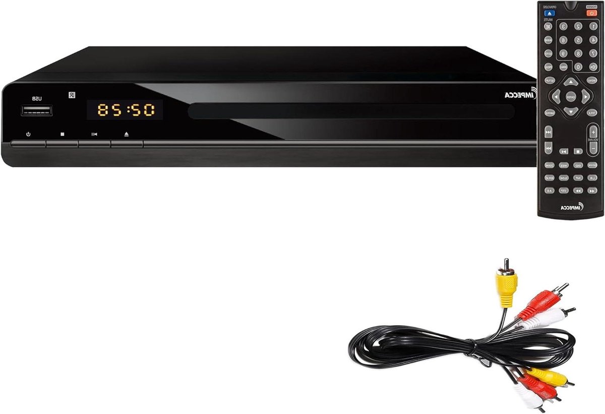 Mini DVD Speler - Draagbare DVD Player - Films Kijken Thuis - Multi-Region Afspeelbaarheid - Compact Formaat - Zwart