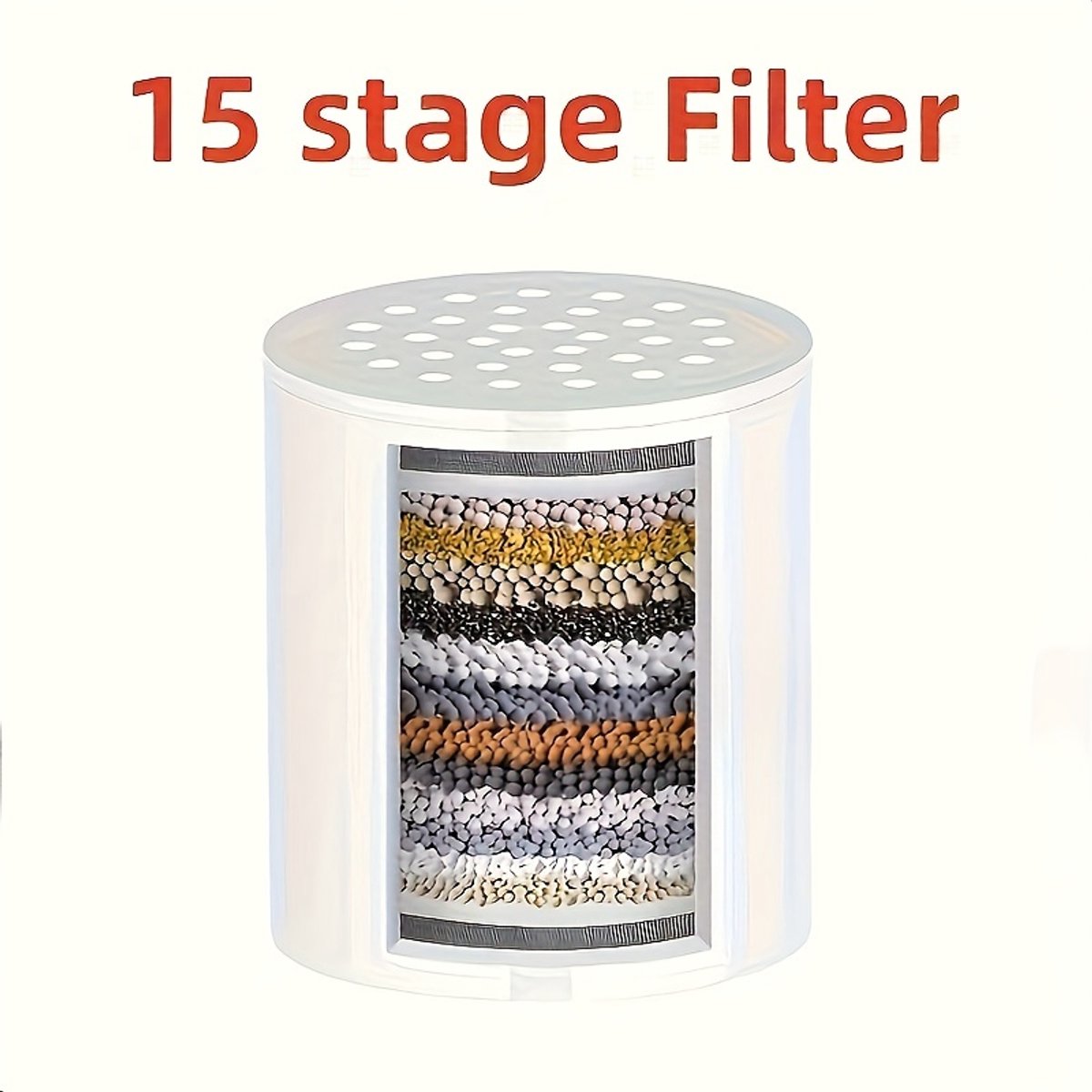 Livé® Douchefilter – 15-Staps Waterfilter tegen Kalk & Chloor