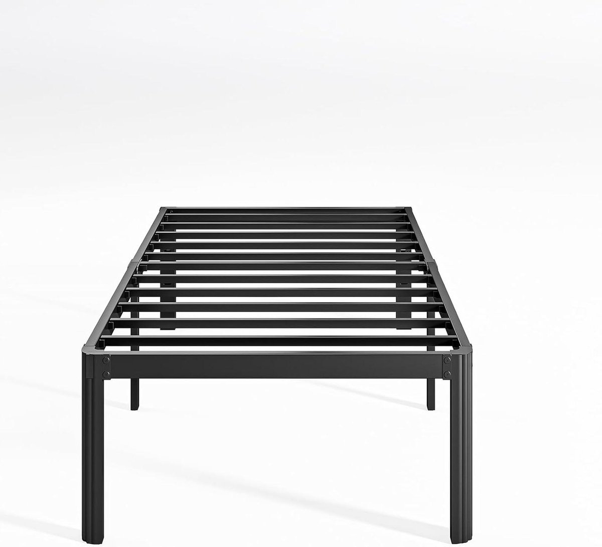 Bedframe Metaal - Bedbasis Lattenbodem - Slaapkamer Organisatie - Geluidsvrij Ontwerp - 203 x 97 x 46 cm - Zwart