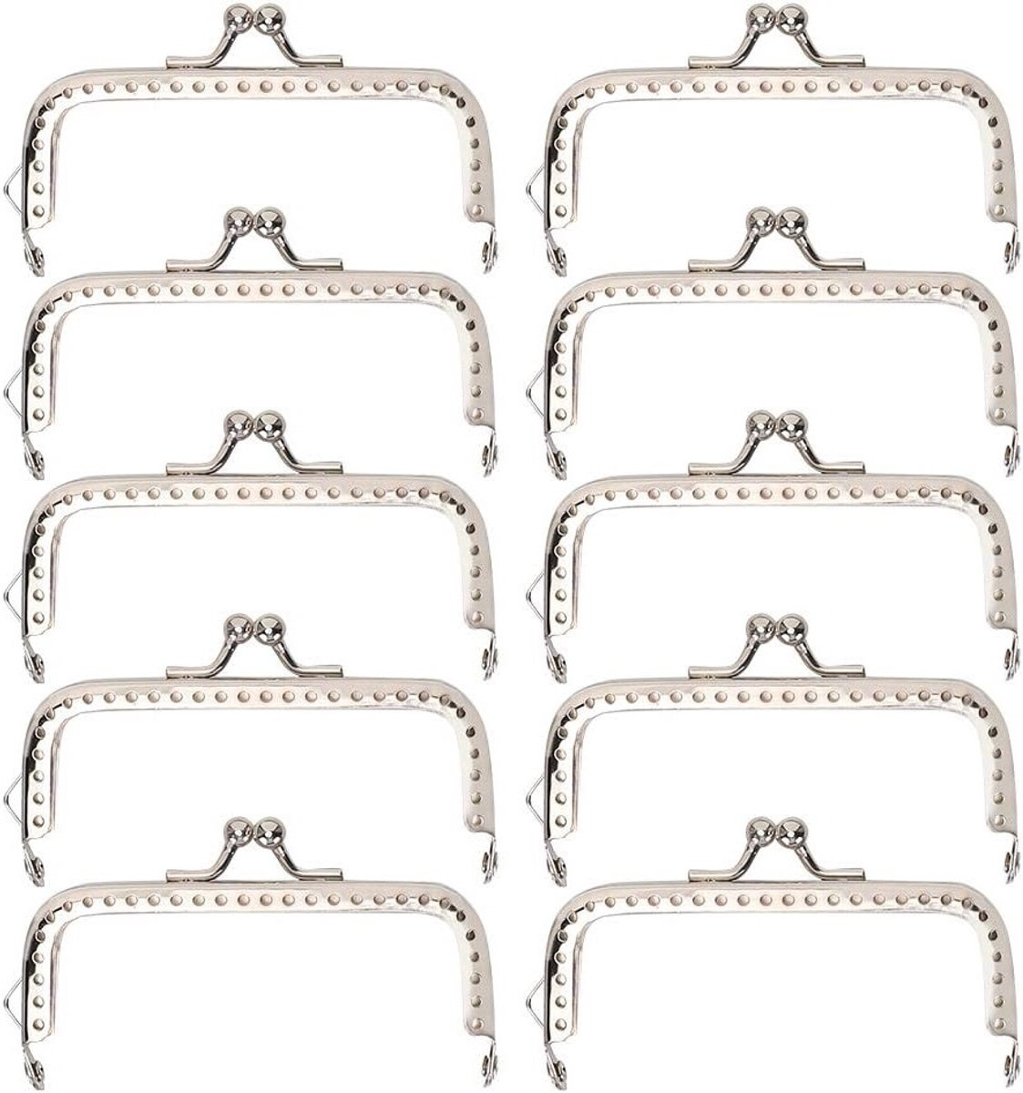 Set van 10 metalen portemonnee frames van 8,5 cm voor het maken van handgemaakte tassen en accessoires
