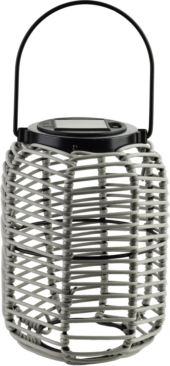 Mondex SOKKE GREY - Solarlampion - 15x20/31cm - Polypropyleen