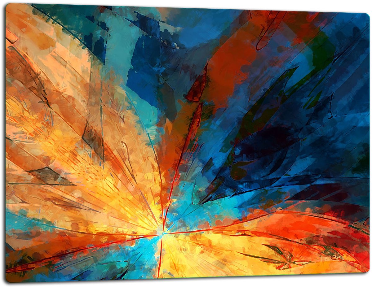 TMK ArtDeko - Snijplank - Glas - 52x40cm - Kleurrijk