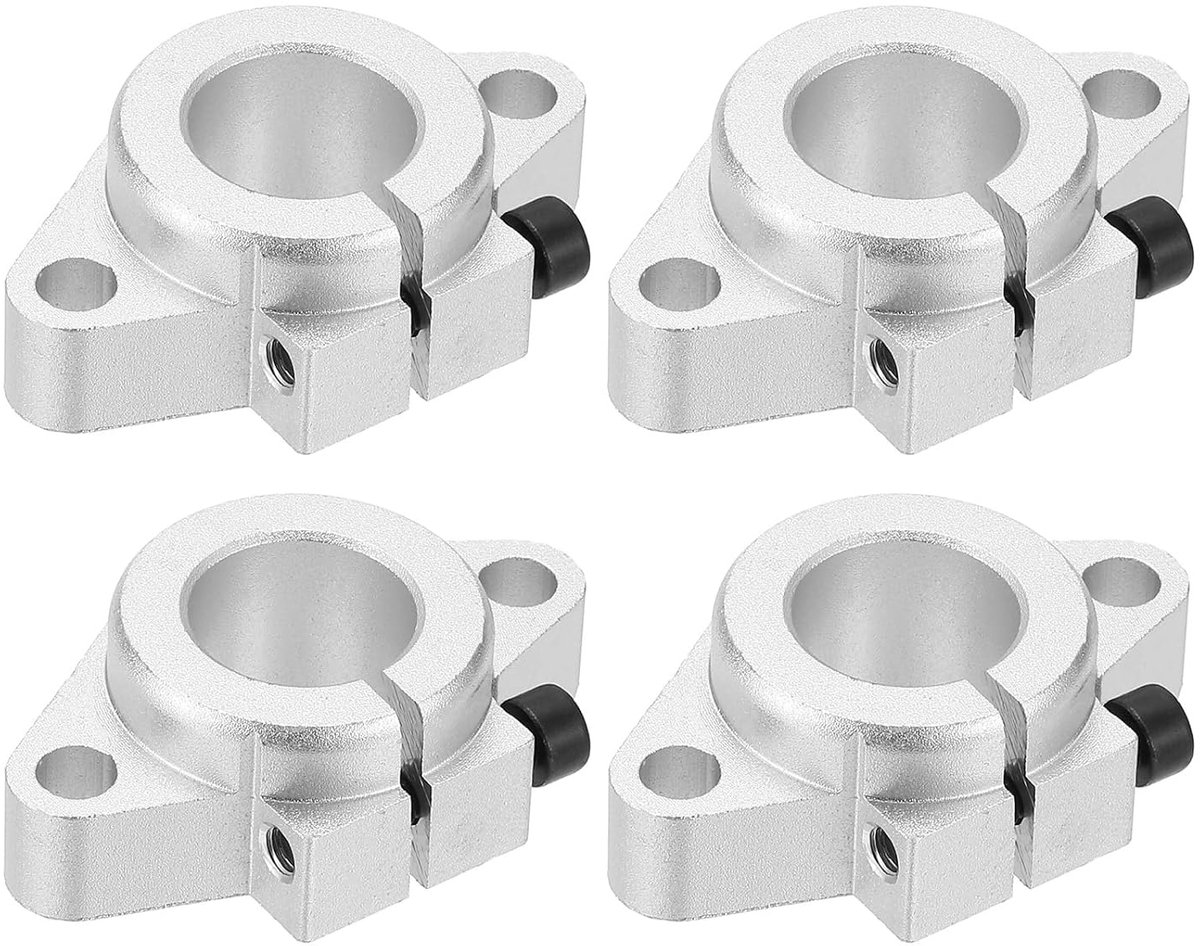 Aluminum Linear Motion Bar Rail Clamp - Rail Holder 4pcs - 20mm Diameter Shaft