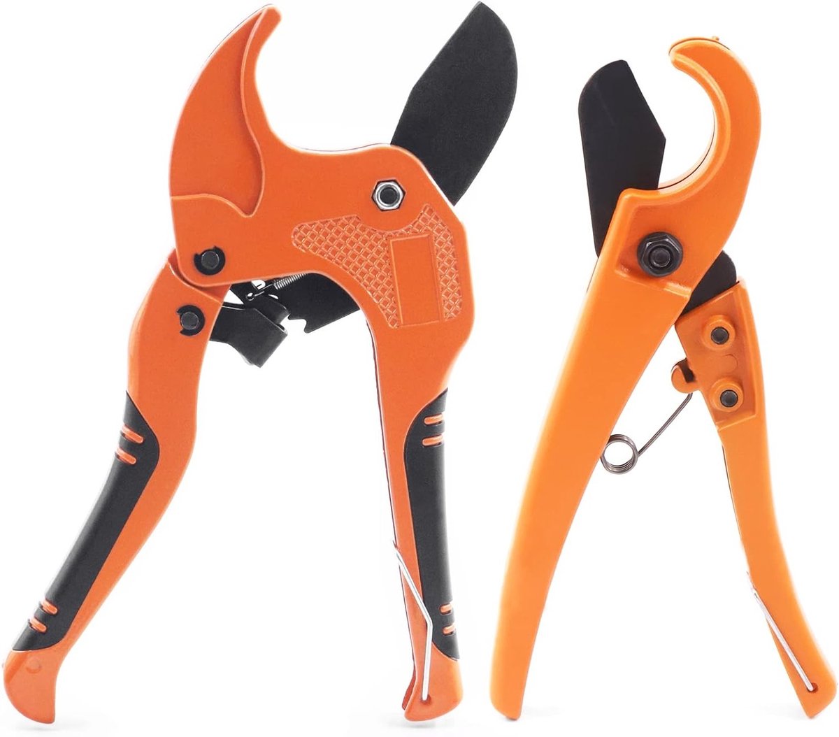 2 Stuks Ratchet Type Buis- en Pijpenschaar met PEX Snijgereedschap, Handmatige Snijtool voor PEX, PPR, PVC en Aluminium-Plastic Hoses tot 1-5/8 Inch