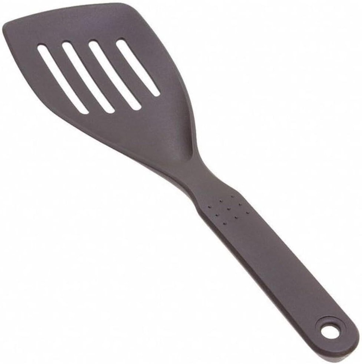 Nylon Sleufschep Turner - Spatel Lepel - Koken - Hittebestendig - 11 inch - Zilver
