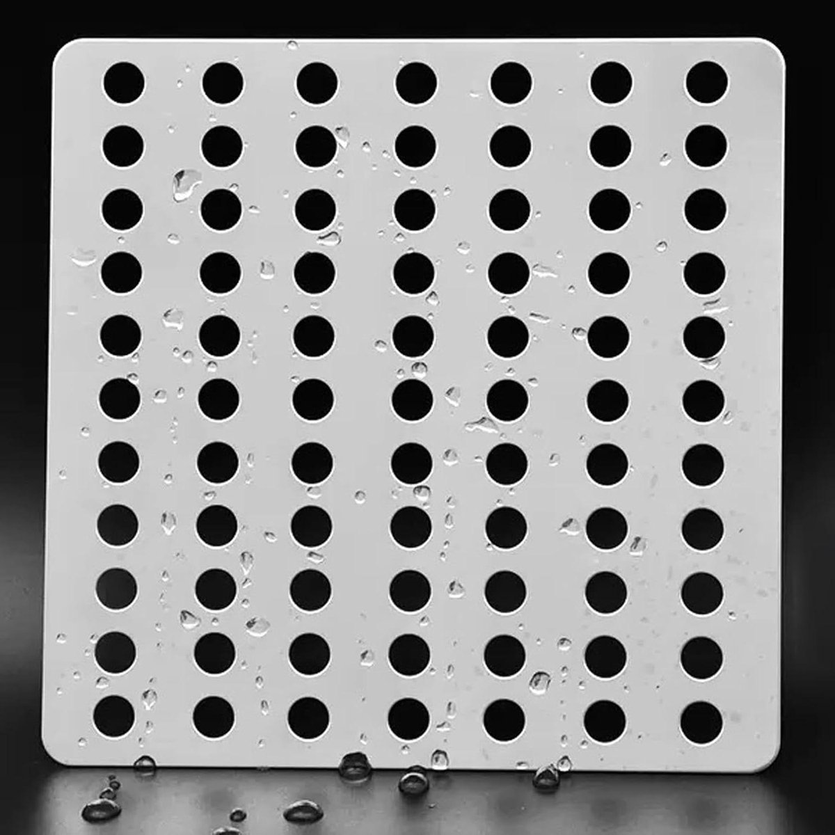 Vierkante Afvoerbeschermer - Harenfilter Putdeksel - Voorkomt Verstoppingen - Roestvrij Staal 304 - 14 x 14 cm - Zilver