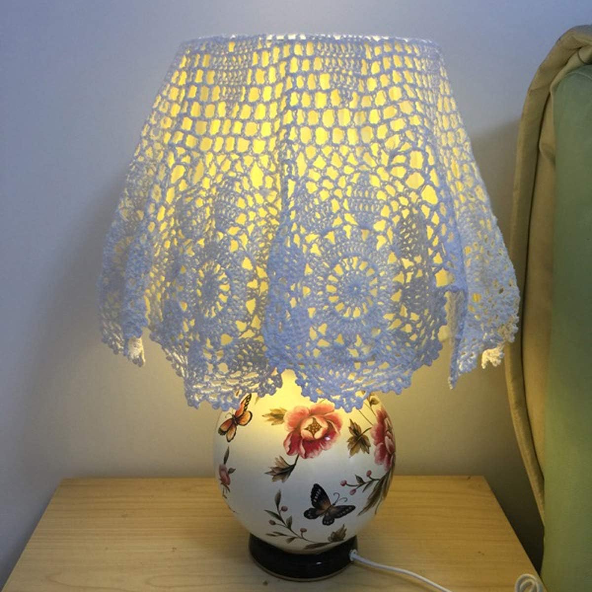 Rond Tafelkleed - Gehaakt Kleed - Decoratie Huis - Handgemaakt Kantontwerp - 78.7 cm - Wit