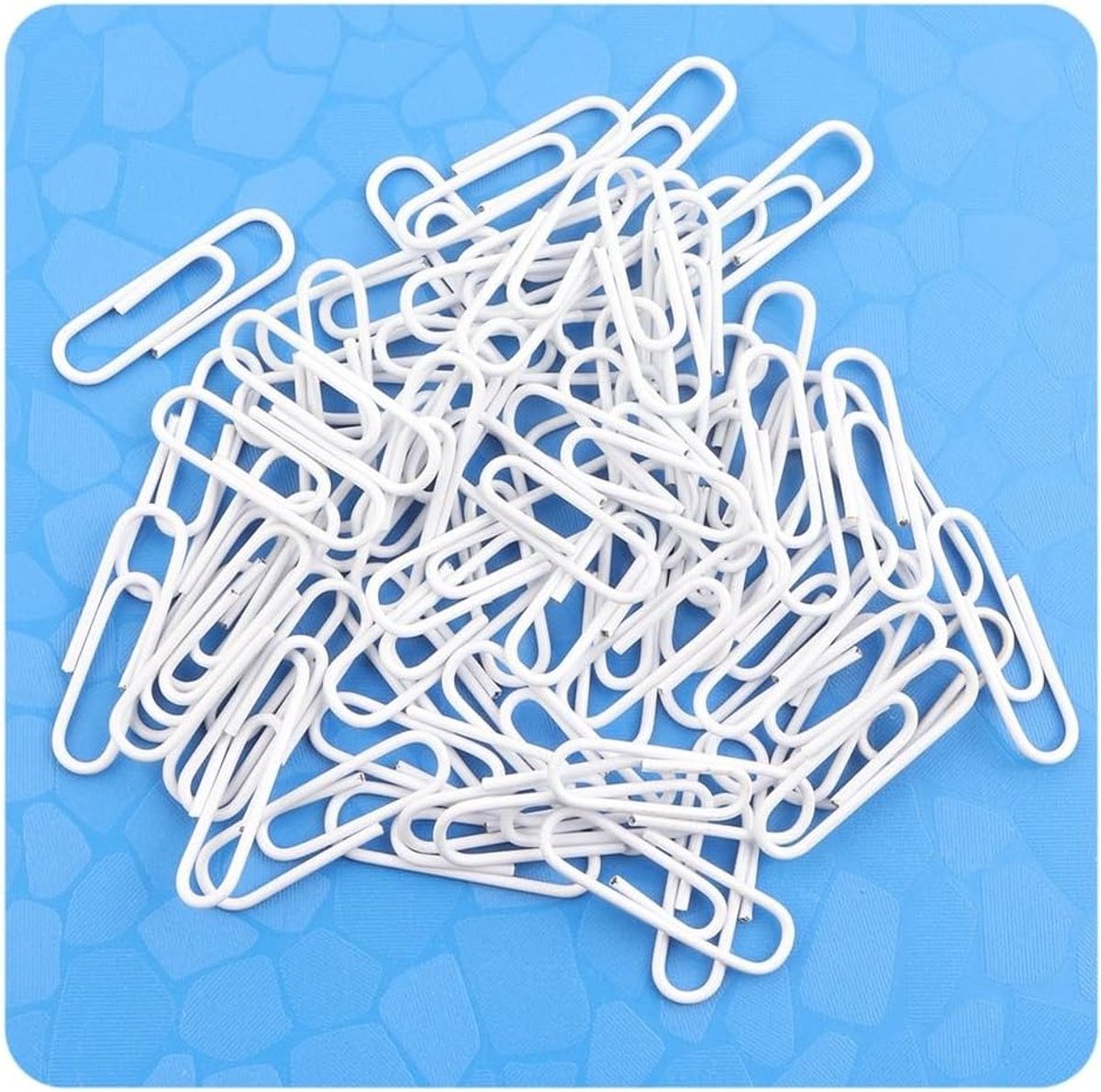 Set van 100 Gekleurde Metalen Paperclips van 28 mm, Plastic Gecoat en Roestvrij, Ideaal voor Kantoor en Schoolmateriaal