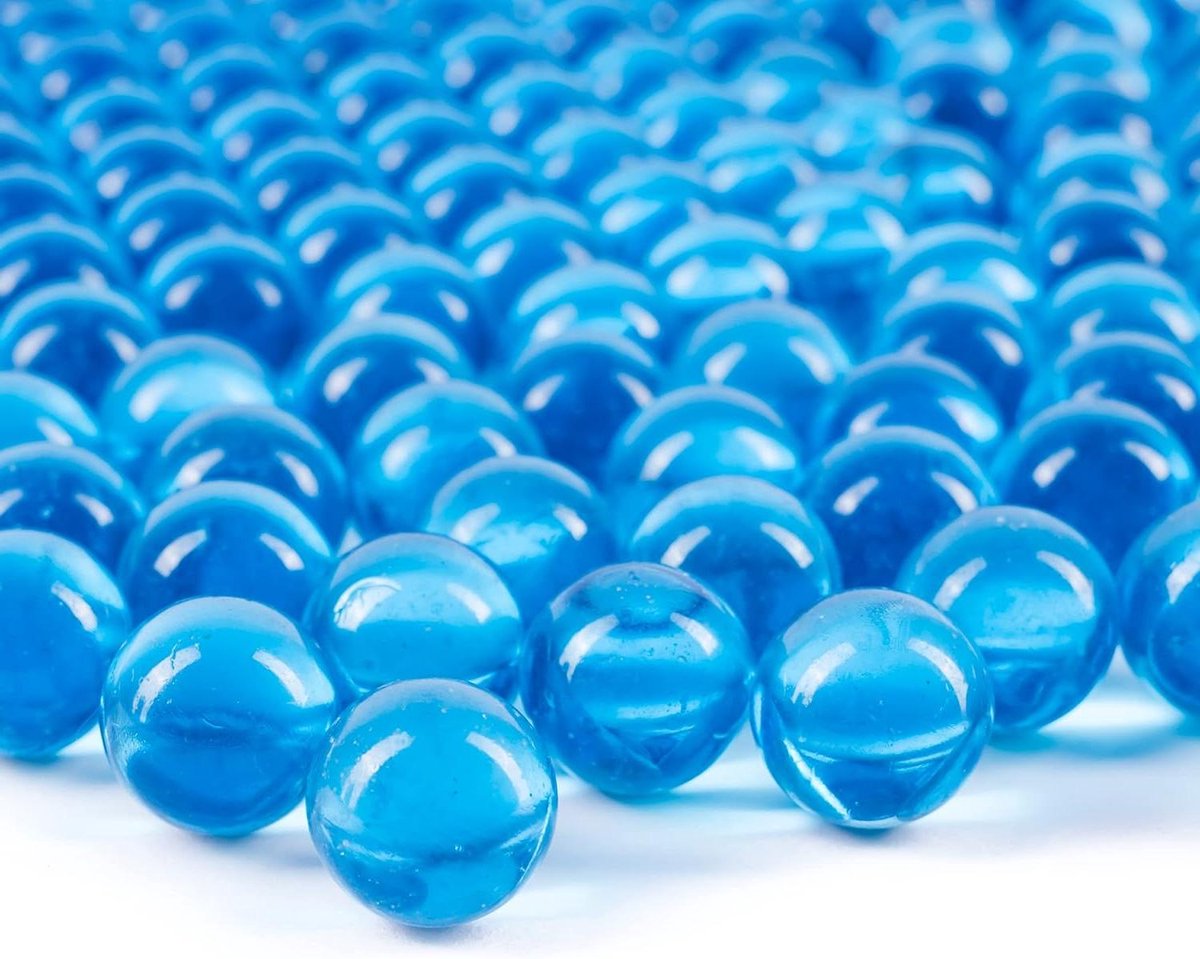 Glazen Kralen - Decoratie Stenen - Vaas Vullen - Niet Drijvend - 0.5 kg - Blauw