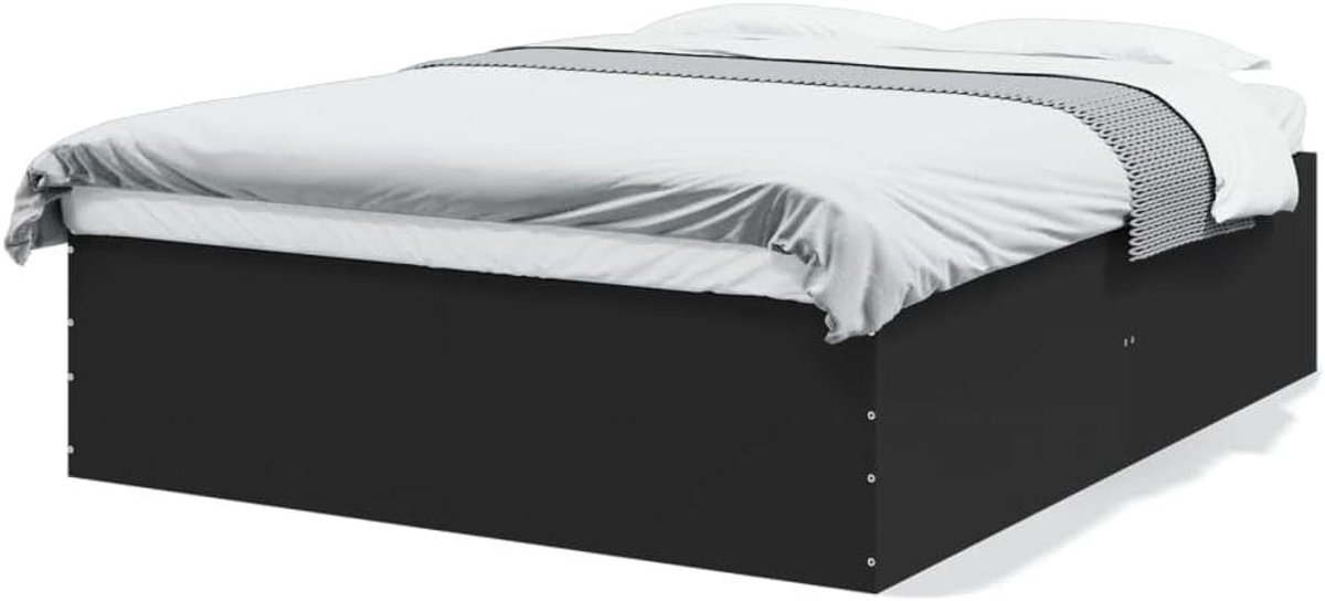 Bedframe - Bedstructuur Frame - Betere Nachtrust - Meerlaags Hout - 150 x 200 cm - Zwart