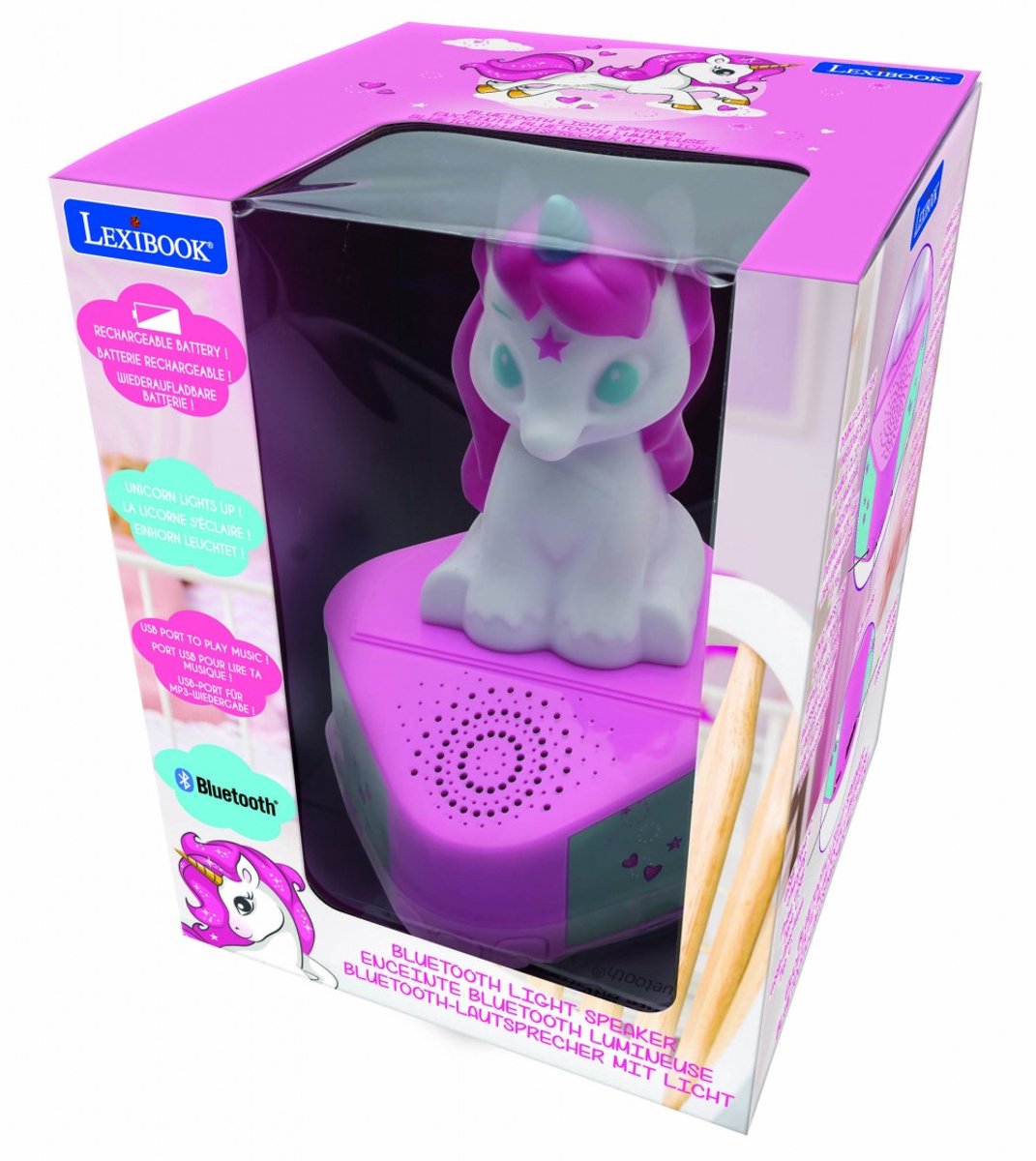 Bluetooth Luidspreker met Unicorn lichtgevend figuurtje