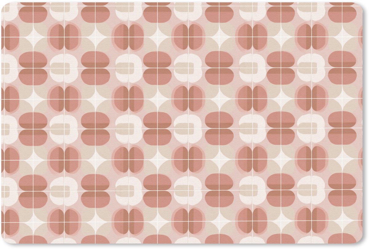 Muismat 13x8 cm - Mousepad Retro - Klassiek - Roze - Muismatten