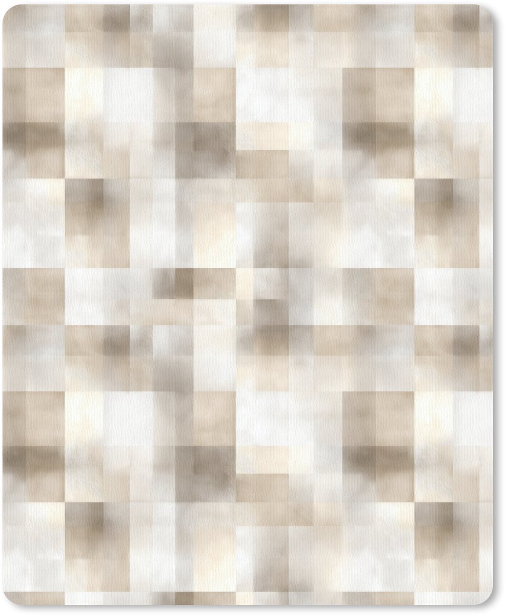 Muismat 12x16 cm - Mousepad Textuur - Linnen - Beige - Muismatten