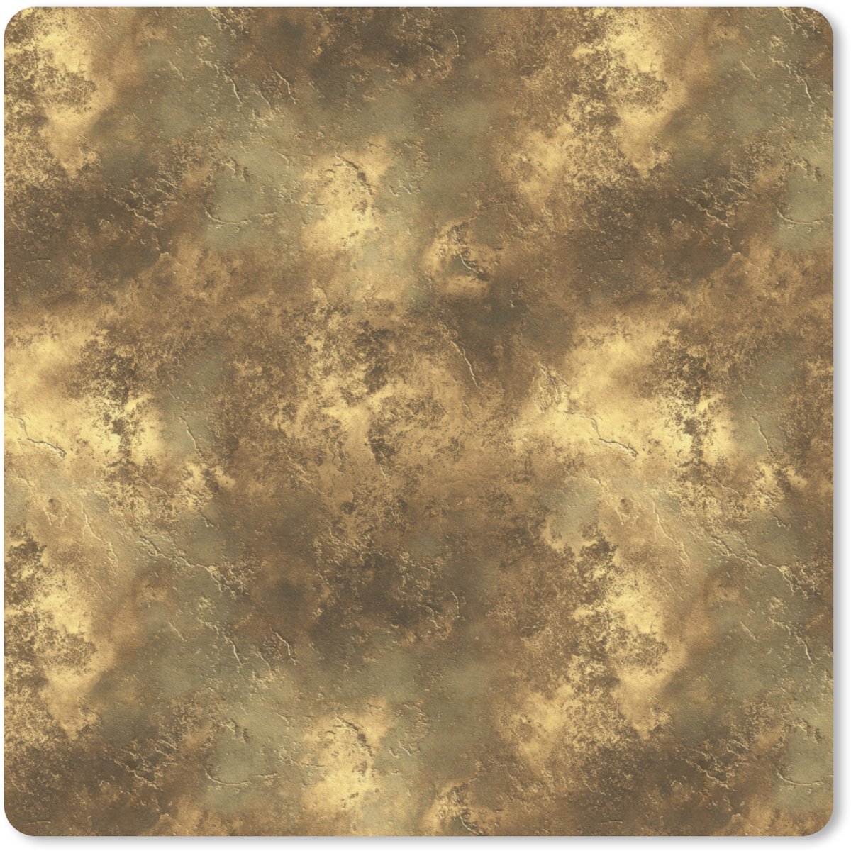 Muismat 30x30 cm - Mousepad Antiek - Metaallook - Goud - Muismatten