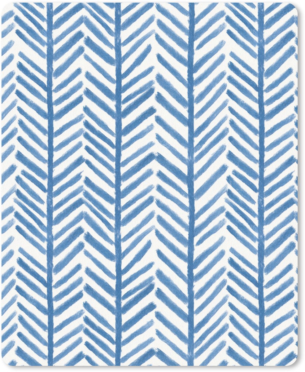 Muismat 12x16 cm - Mousepad Patroon - Streep - Blauw - Muismatten