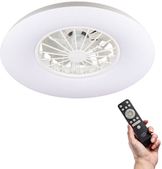 40cm RGB Intelligent Ceiling Fan With Light, Remote Control & APP - Reversible, 0-100% Dimmable, Color Light Mode (White-DC 40cm RGB Intelligent Ceiling Fan With Light, Remote Control & APP - Reversible, 0-100% Dimmable, Color Light Mode (White-DC
