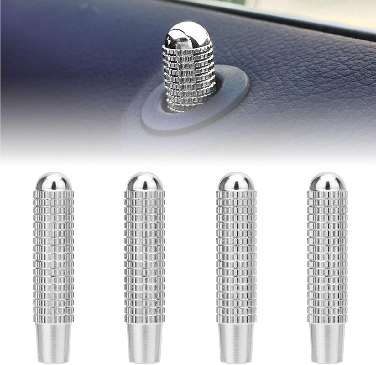 4 Stuks Deur Slot Pin Knop Covers voor Auto Accessoires - Geschikt voor W205 W166 W213 C GLE GLC, Duurzaam en Eenvoudig te Installeren