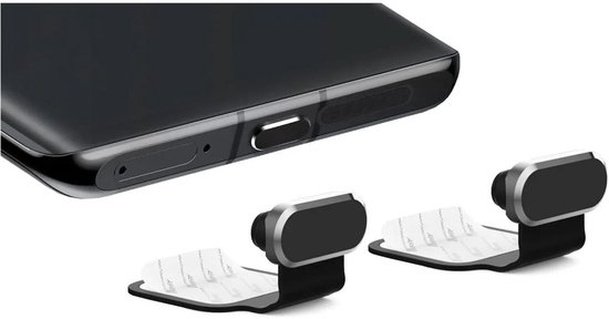 USB-C poort stofdichte plug met plakstrip 2-pack – beschermt iPhone 15/16, Samsung S24, smartphone en tablet tegen vuil, water, zand
