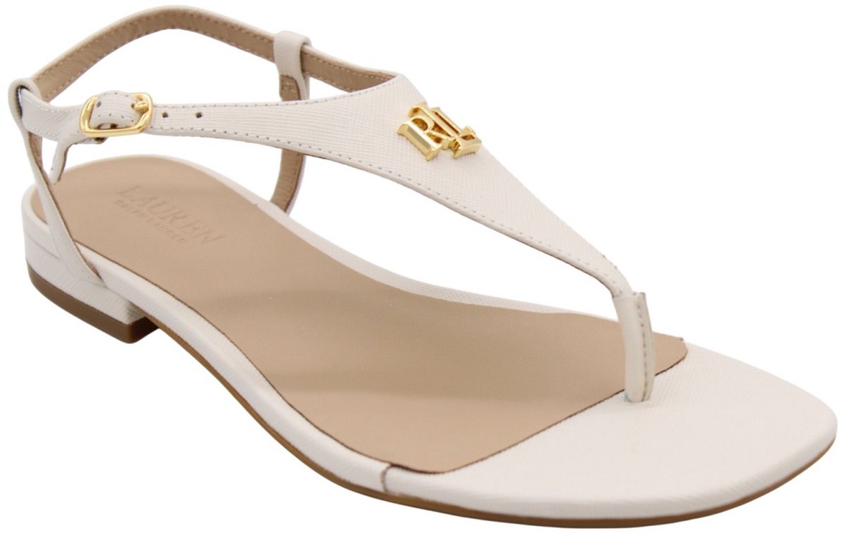 LAUREN RALPH LAUREN Everley 2 Flat Sandal Sandalen Dames Wit