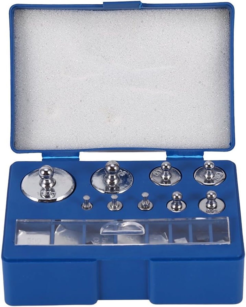 17 Piece Kalibratie Gewichten Set - 10 mg-100g Precisie Kalibratie Gewichten met Tangen voor Testen van Sieraden Schaal