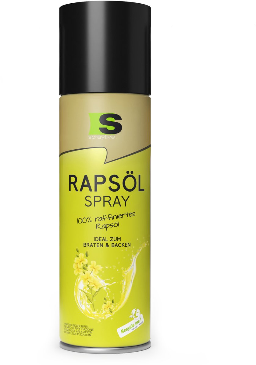 Spraytive 1x 400ml raapzaadolie kookspray airfryer spray voor bakken en koken caloriearm 2 kcal per spray 100% plantaardig