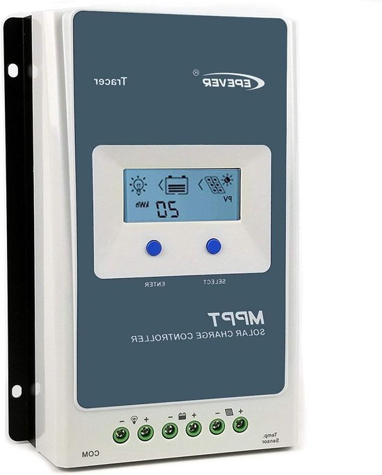 Solar Laadregelaar - MPPT Controller - Zonne-energie Systeem - Geavanceerde MPPT Technologie - 20A 12/24V - Zwart
