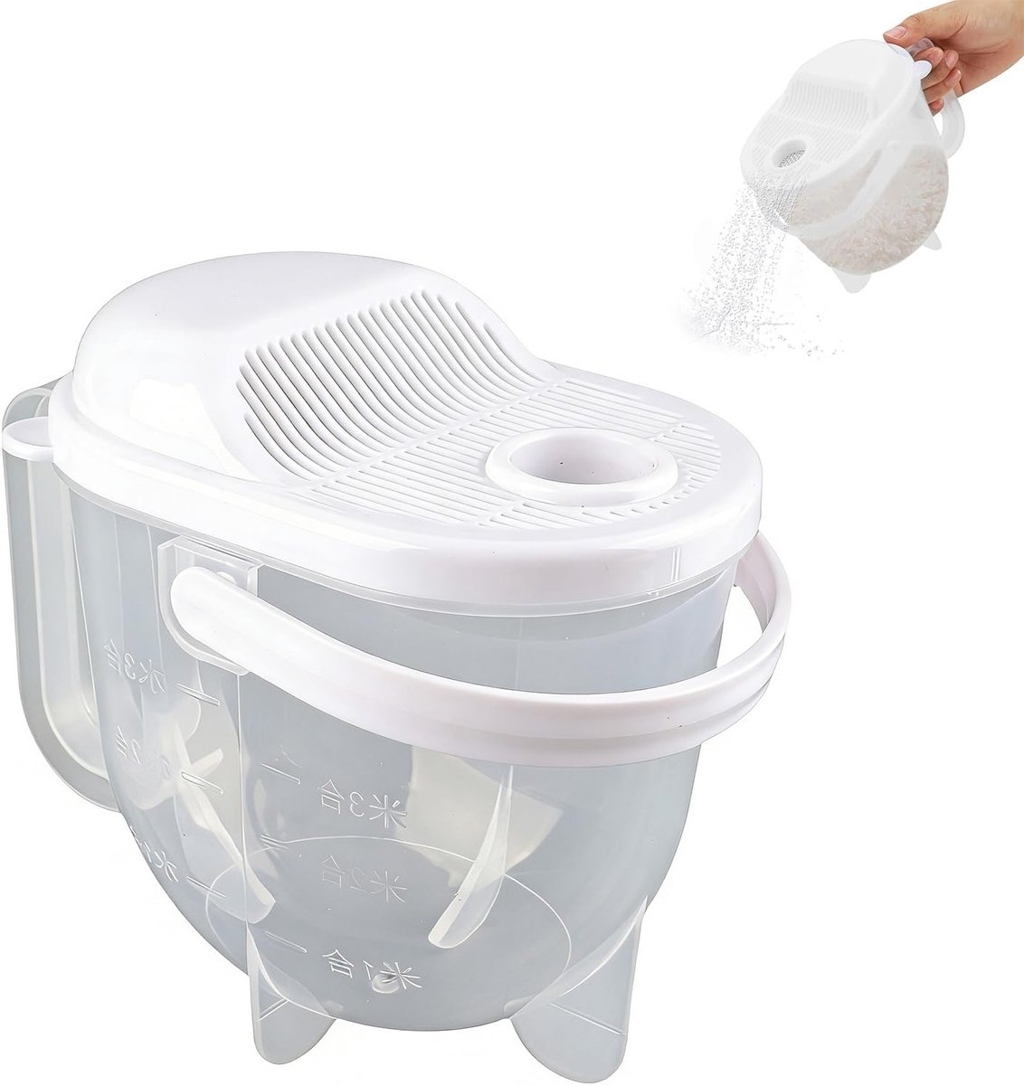 Efficiënte Rijstwasmachine en Filter met Handvat voor Groenten, Fruit en Pasta - Keuken Colander en Afvoerhulp