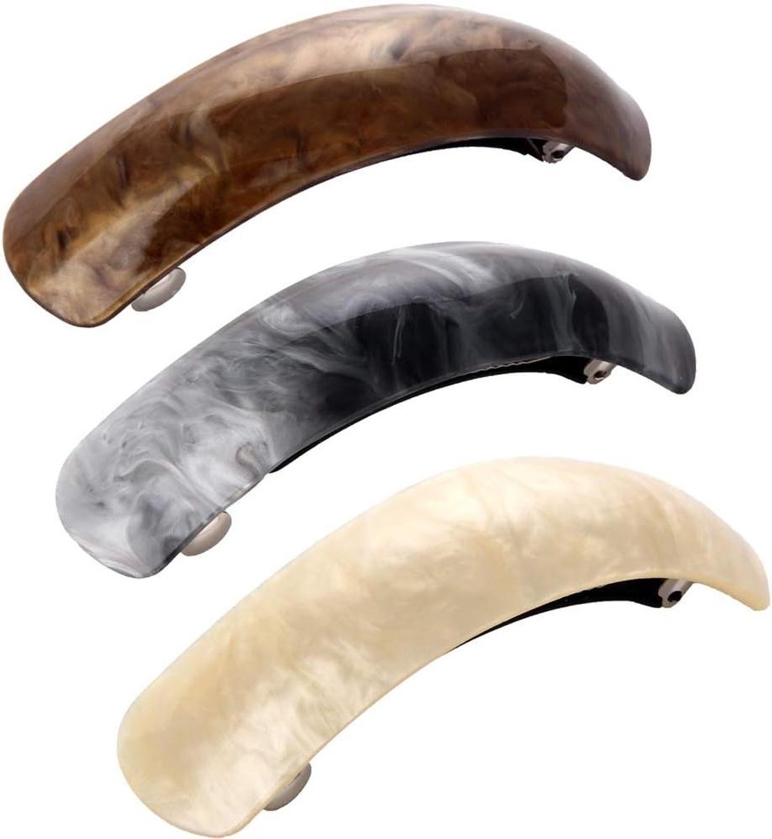 Haarspelden Set - Haarclips Dames - Haar Styling - Voor Dik Haar - 10 cm - Grijs Beige Bruin