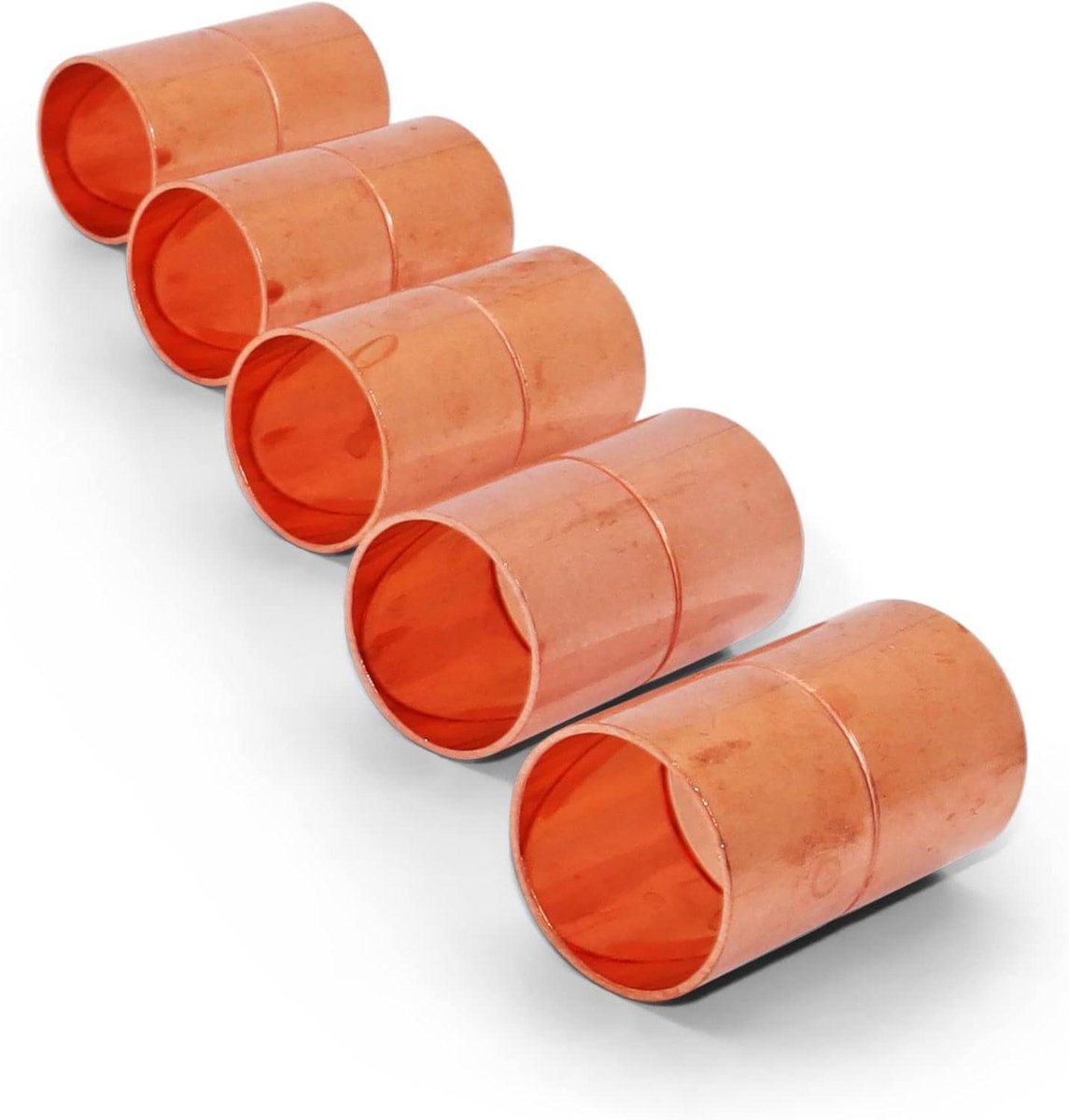 Koperen Koppeling - Leiding Fitting - HVAC Installatie - Met Opgerolde Stop - 7/8 inch OD - Koper