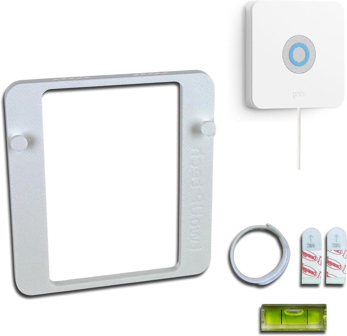 Wandmontage Beugel - Basisstation Houder - Beveiliging Thuis - Slim Ontwerp - 6mm van Muur - Wit