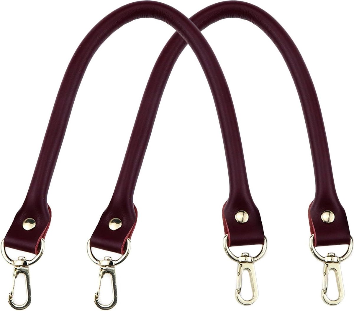 Portemonnee Bandjes Vervanging - Handtas Riemen - DIY Tassen Maken - Met Metalen Knopen - 40 cm Lengte - Wijnrood