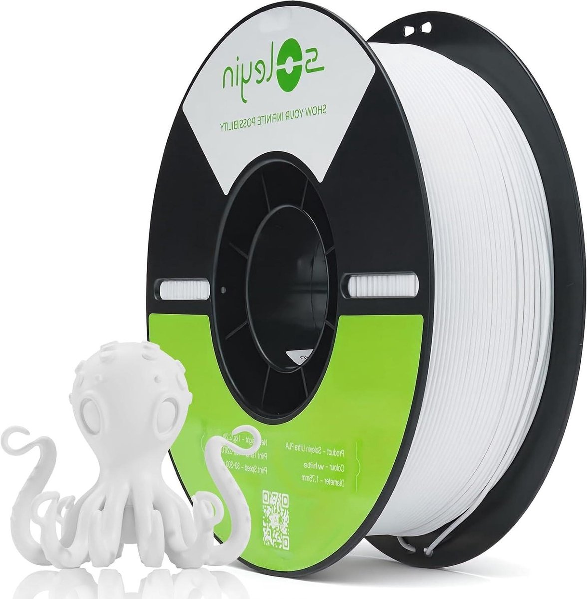 3D Printer Filament - PLA Draad - Hoge Snelheid Printen - ± 002 mm Precisie - 1 kg - Wit