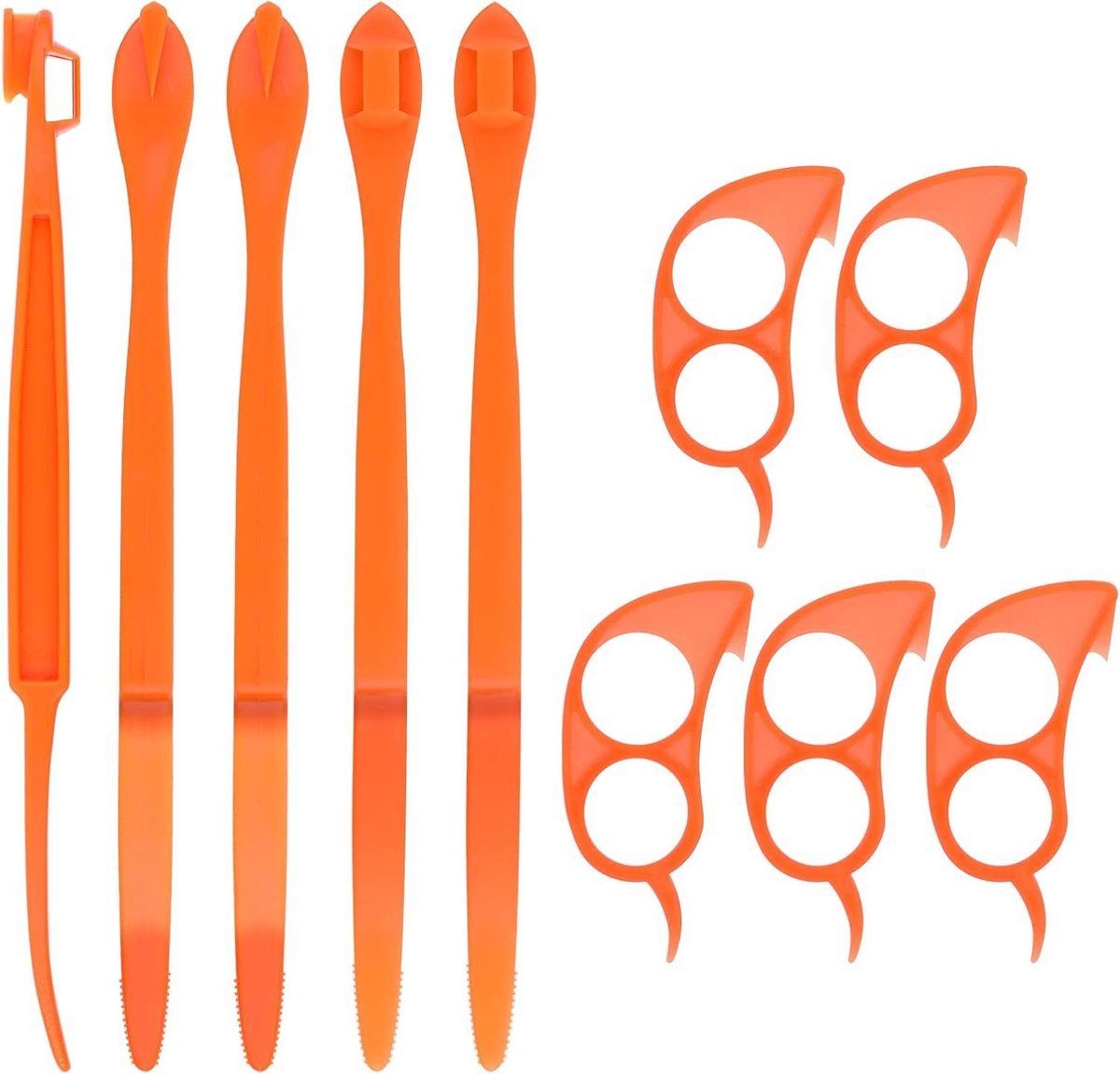 Citrus Peelers - Fruit Openers - Fruit Eten - Uniek Ontwerp - 10 Stuks - Oranje