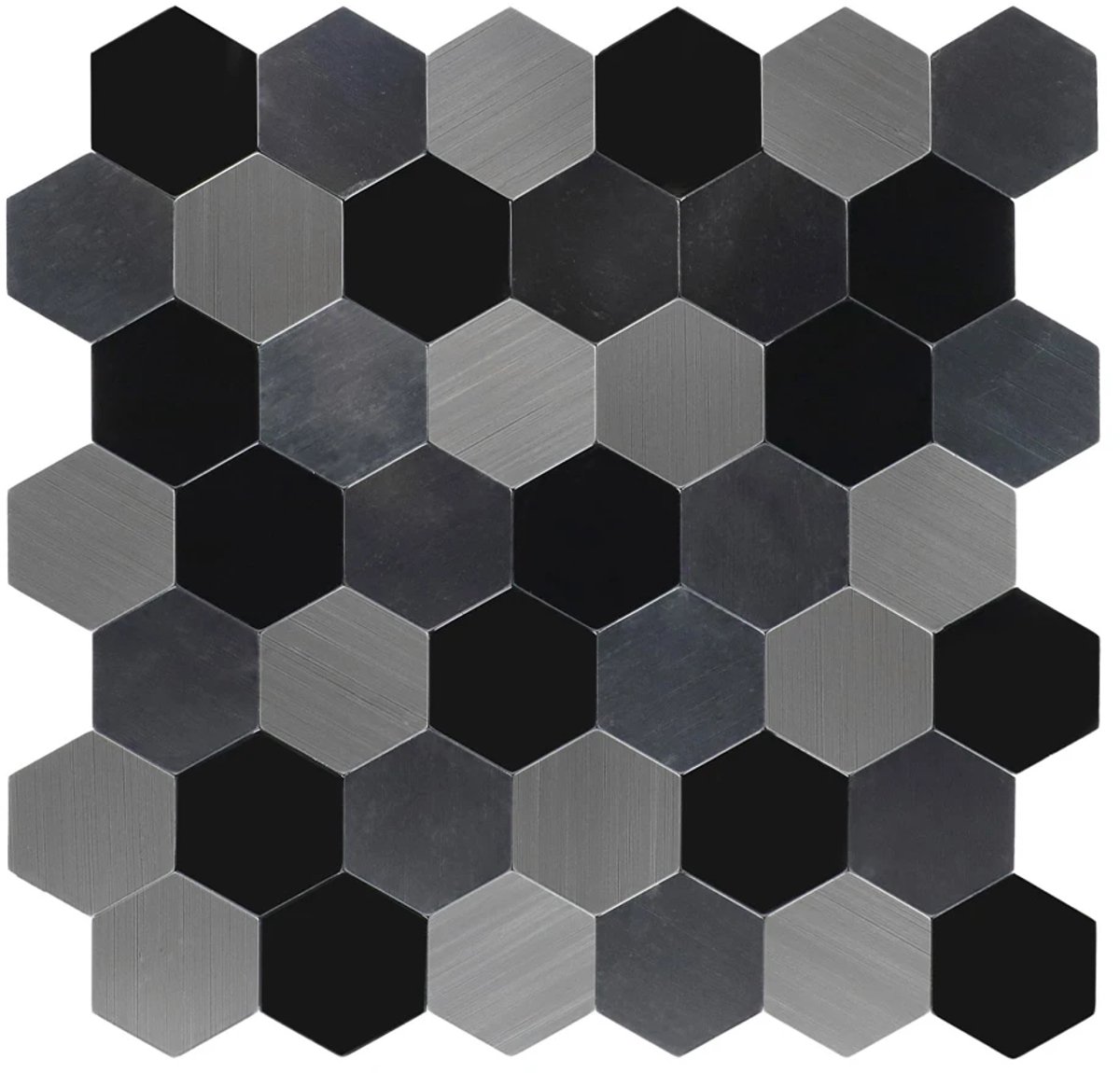 Zelfklevende Mozaïek Steenstrip Hexagon Black Galaxy