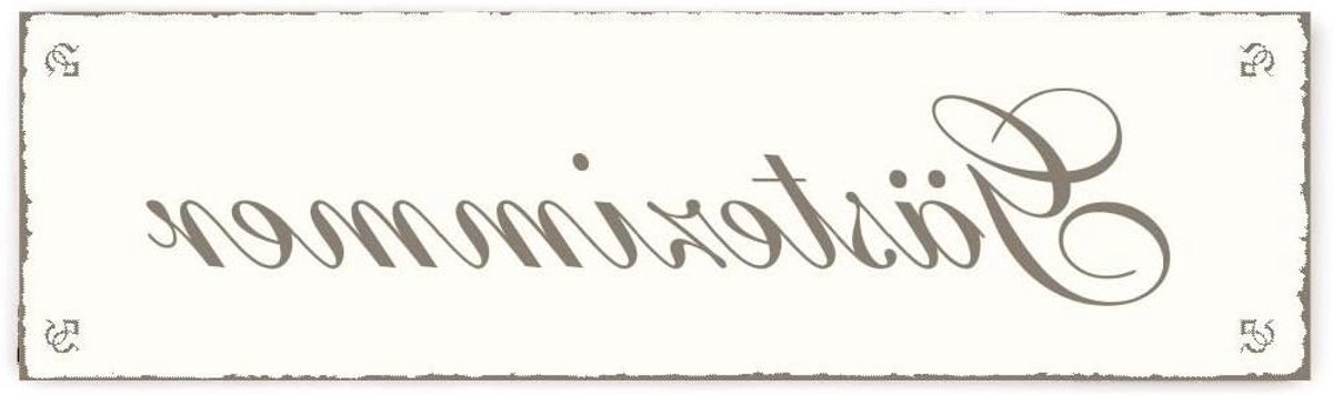 Deurplaatje Gastenkamer - Huisnummer Bordje - Deur Decoratie - Zelfklevende Gravure - 20 x 6 cm - Bruine Gravure