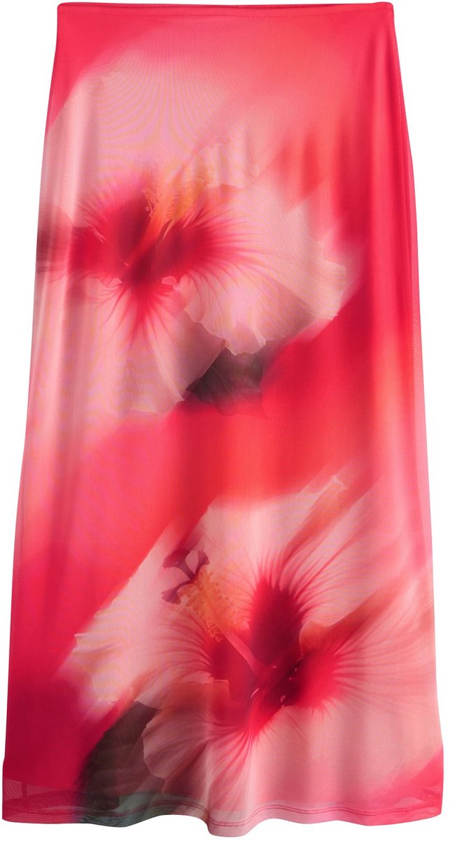 Next - Dames - Maxirok met mesh - Rood