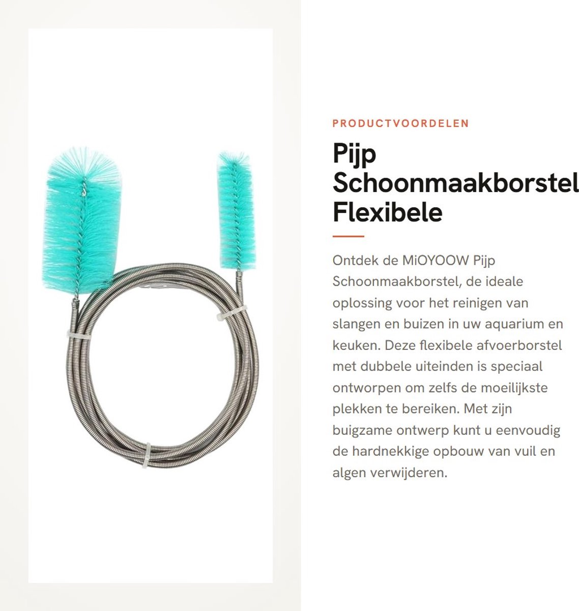 Dailygoods- Afvoerborstel Dubbele Einde - Flexibele Buisborstel - Reinigingsborstel - Nylo