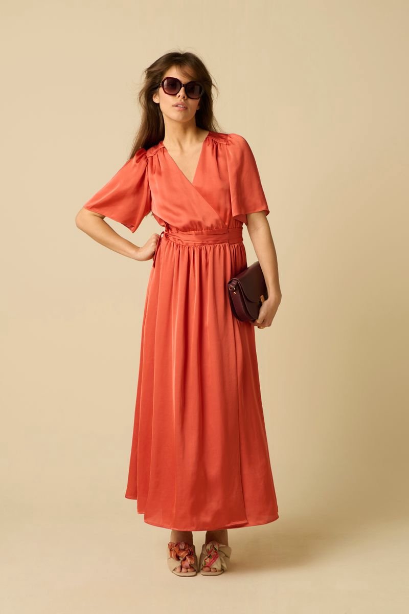 Sissy-Boy - Lichtrode maxi wikkeljurk