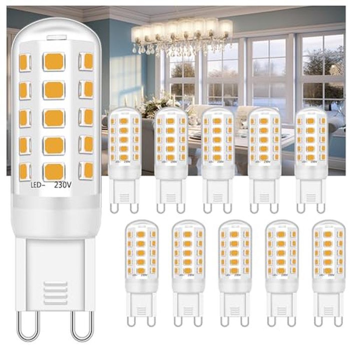 LED Lampen - G9 Fitting - Sfeerverlichting Thuis - Energiebesparend - 10 Stuks - Warm Wit