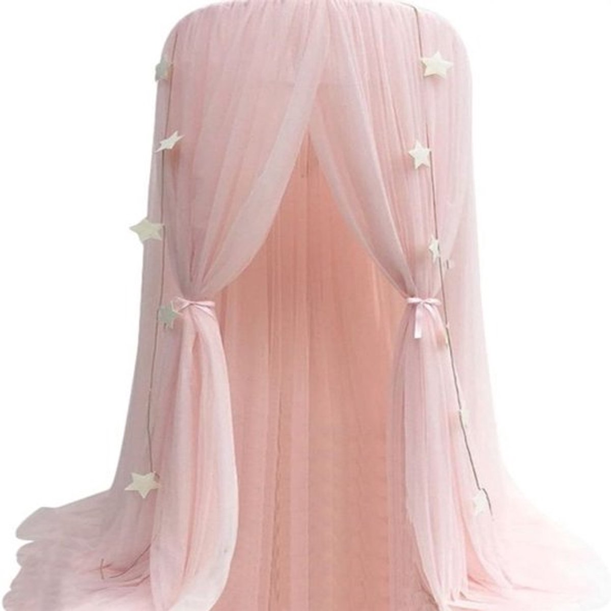 Hangende tent met hemelbed voor kinderen, koepelvormige klamboe en speeltent (roze)