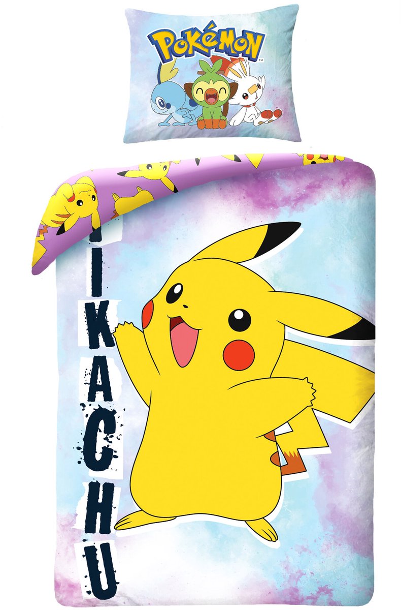 Pokémon Dekbedovertrek Pikachu 140 x 200 cm (Multi)