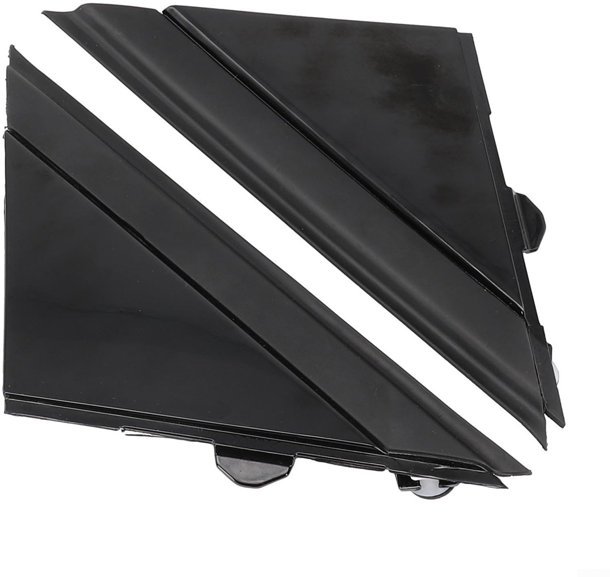 Dailygoods- Spiegelvlagdekking Glanzend Zwart - Weerbestendig - Eenvoudige Installatie - Geschikt voor 500 - Directe Vervanging - Materiaal: Plastic/Rubber - Spiegelcover