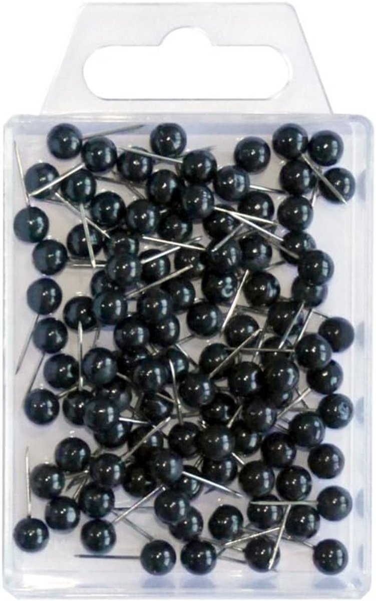 Markeernaalden - Prikkers - Notities Bevestigen - Anti-slip Plastic Kop - 100 Stuks - Zwart