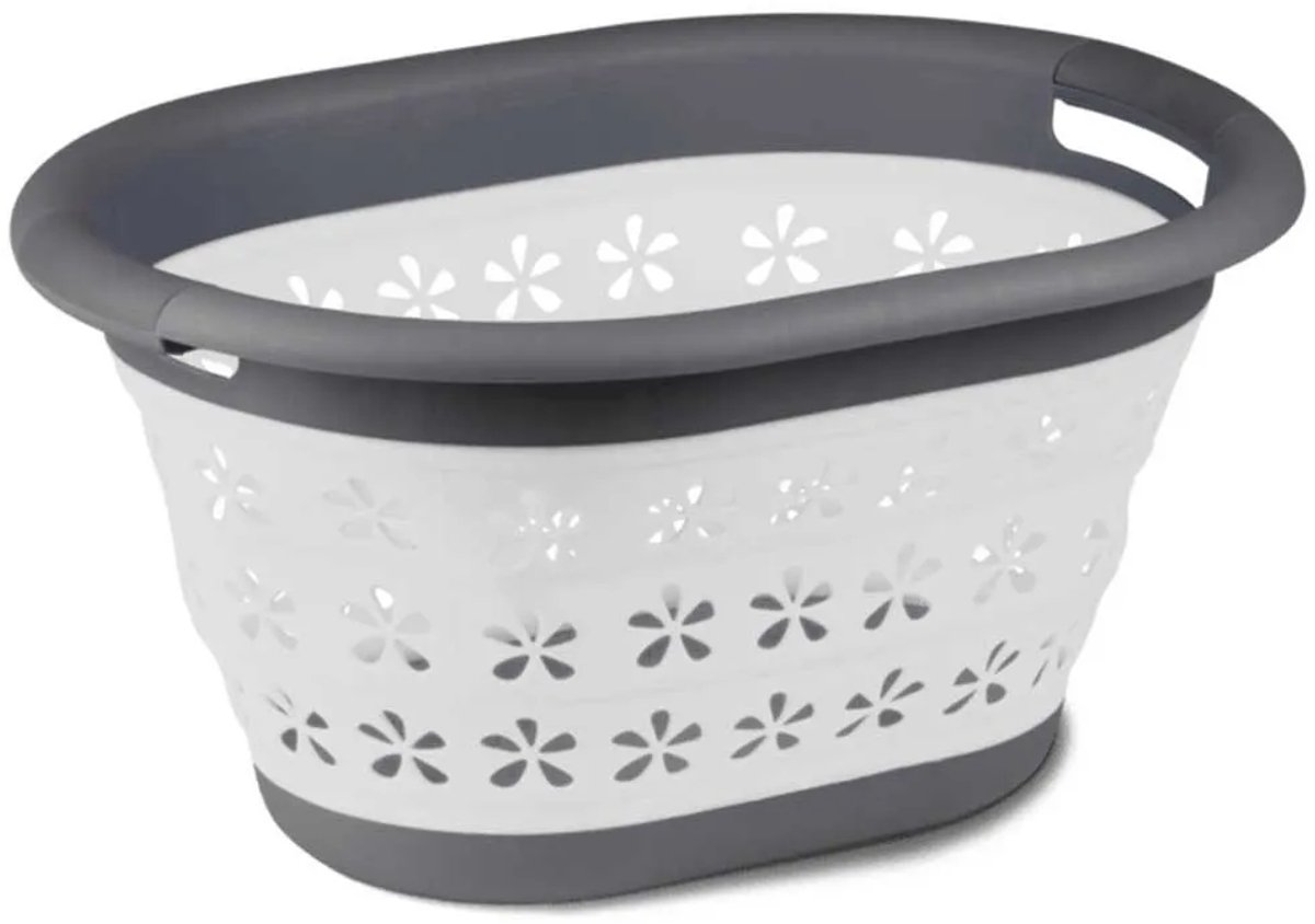 Kampa Opvouwbare Wasmand Opvouwbare Wasmand met Hengsels grijs — cadeau in Cadeau-ideeën - foto 2