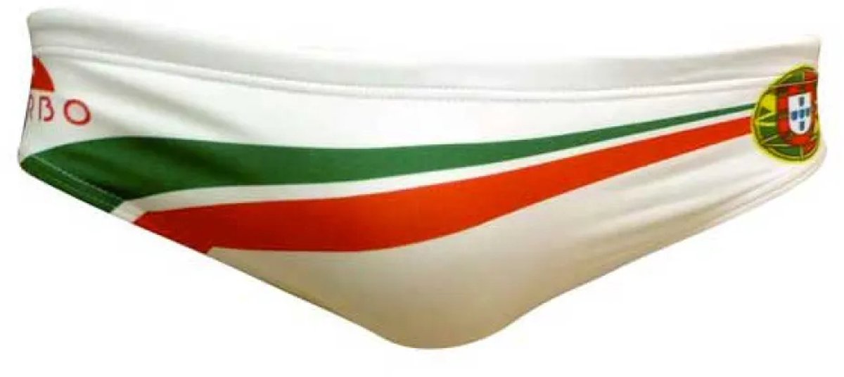 Turbo Portugal Zwemslip Wit S Man
