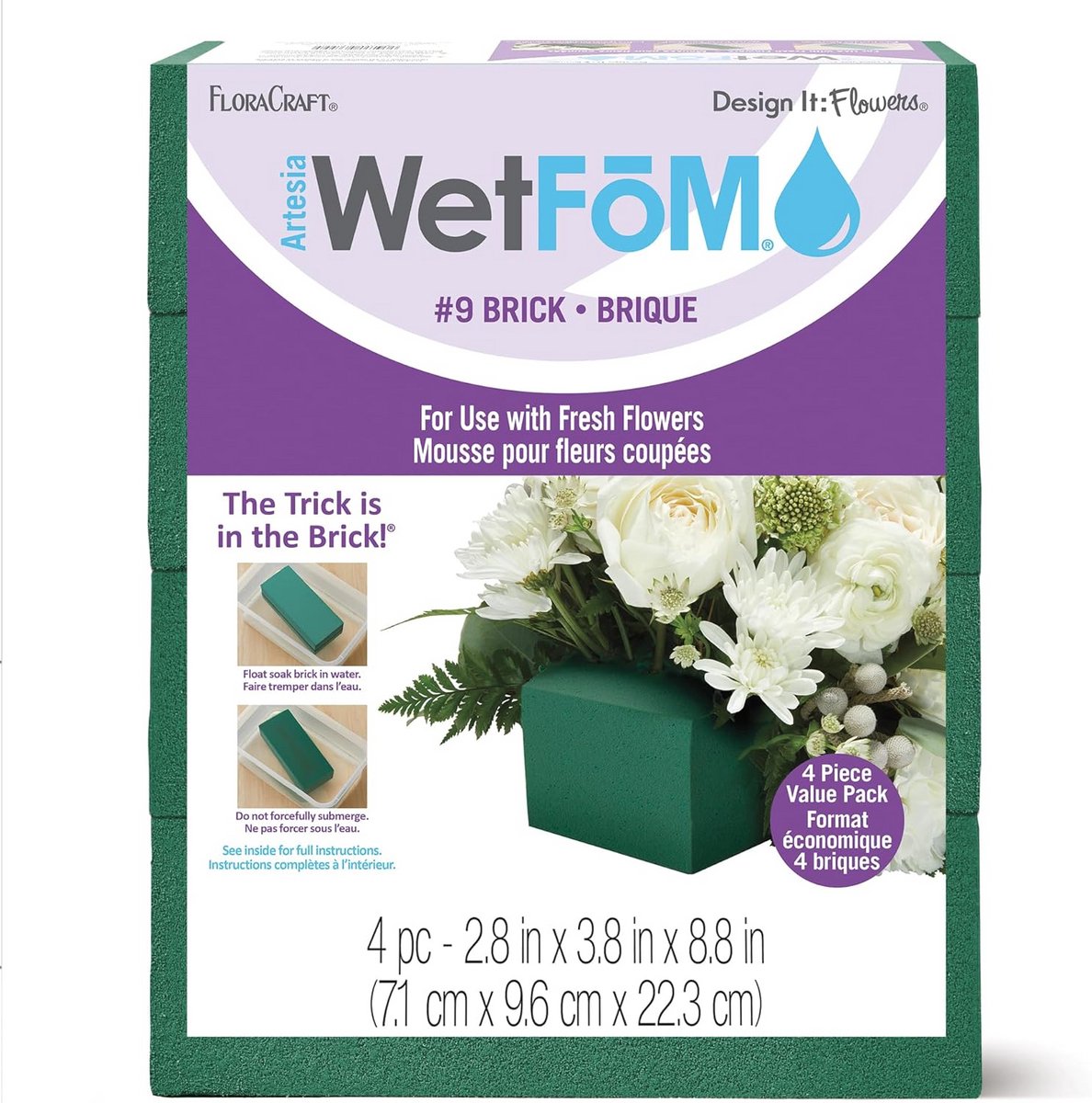 Bloemen Foam - Bloemisterij Steekschuim - Bloemen Decoratie - Waterabsorberend - 4 Stuks - Groen