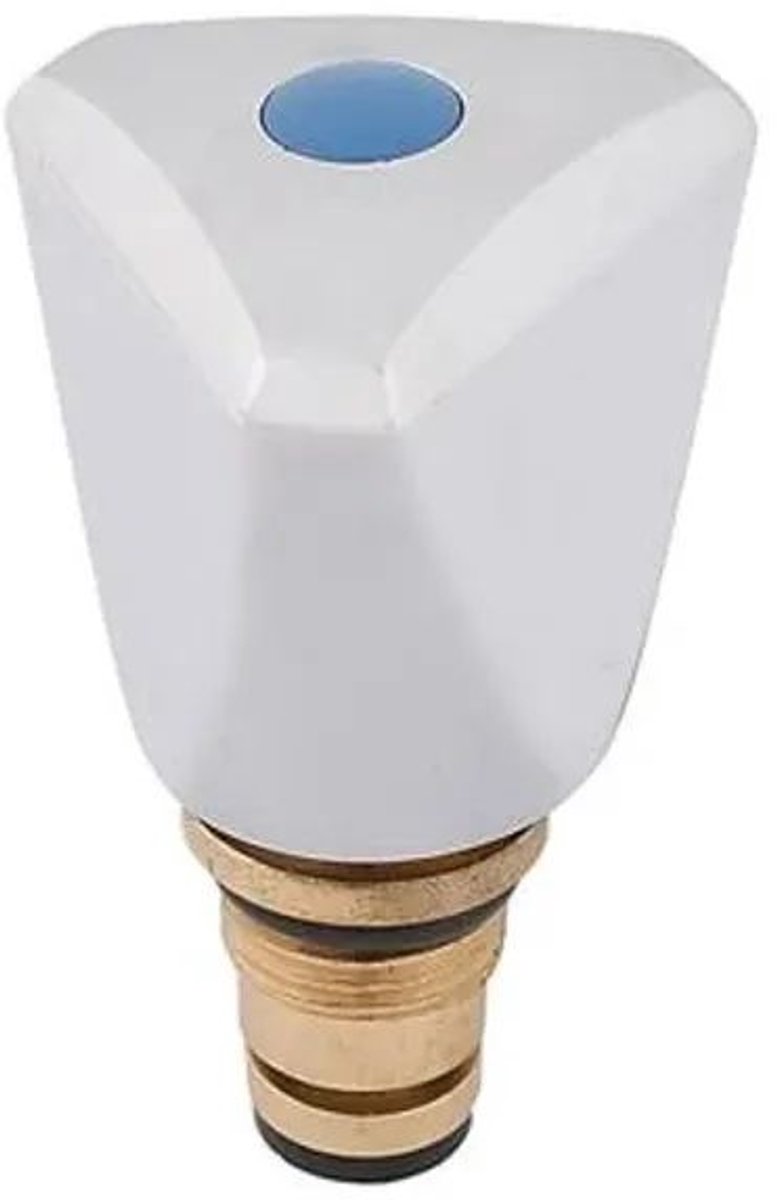 Schlösser Armaturen JS Sanitair bovendeel met terugslagkegel, met driekantgreep blauw, DN10, 3/8'', gepolijst chroom, 0018261052001