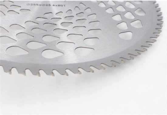 Grasmaaierbladen - Metalen bladen - Grasmaaieraccessoires - Zaagblad met 40 tanden - Tuingereedschap - Mangaanstaal - 25,5 x 25,5 x 1 cm - Geschikt voor het snoeien van struiken, gazons en hardnekkig onkruid - Zilver — afbeelding 3