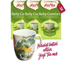 Yogi Tea Belly Comfort Bio - 3 pakjes - inclusief limited edition Yogi Tea mok
